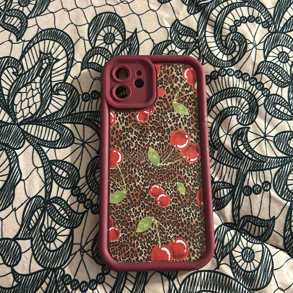 Cherry Cheetah iPhone 12 Case 🍒